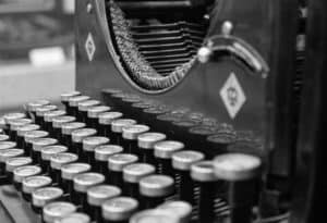 schrijven typmachine